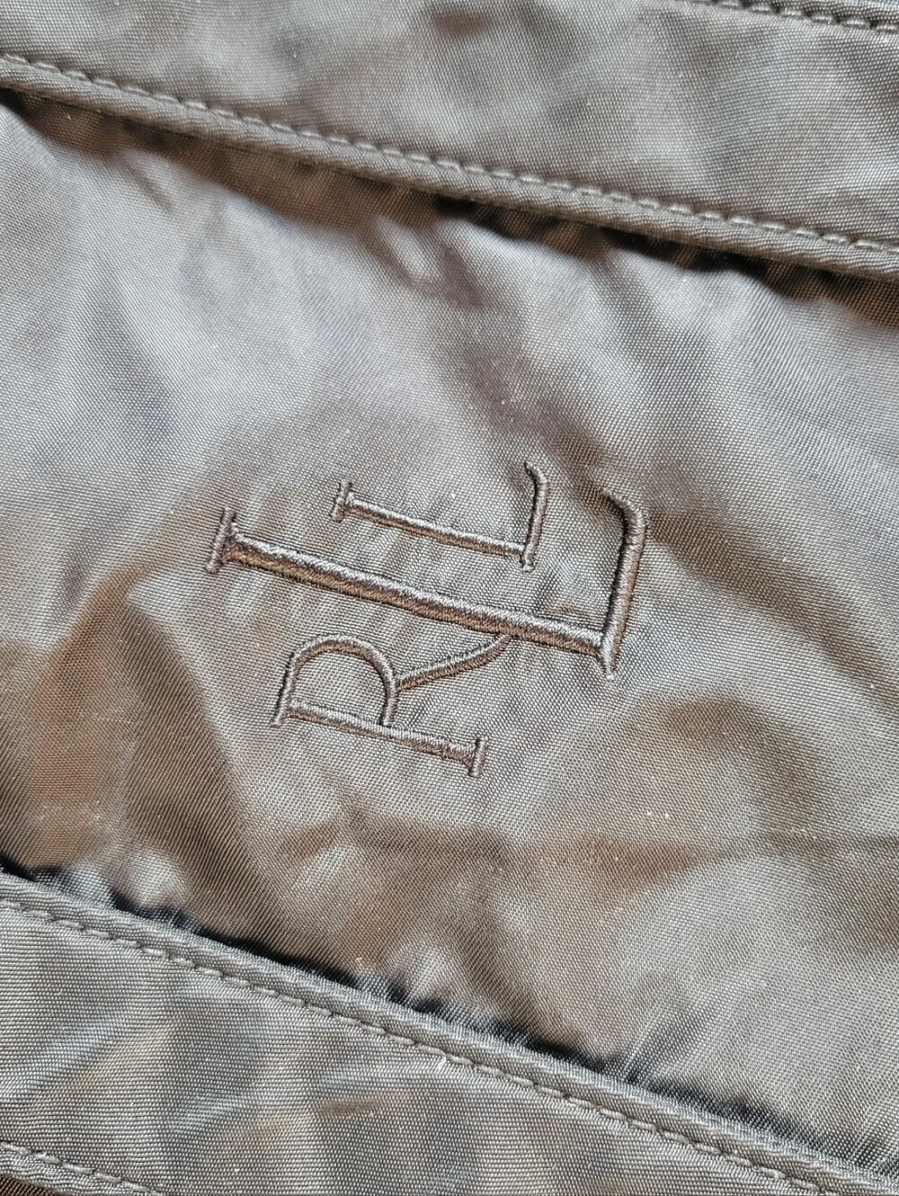 Lauren Ralph Lauren Vintage Black Monogram Shoulder Tote Bag LRL
